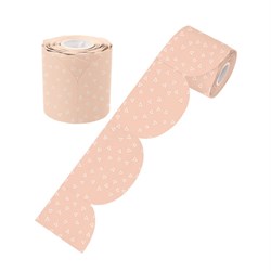 2. Peach Patterned Rolled Scalloped Border